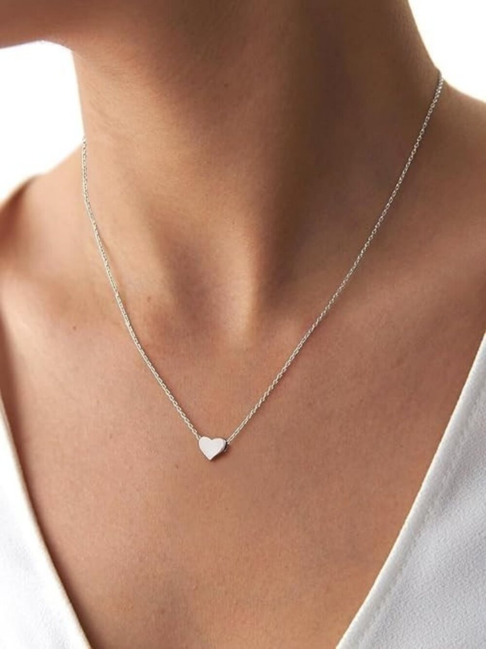 ChicSilver 925 Sterling Silver Heart Necklace for Women